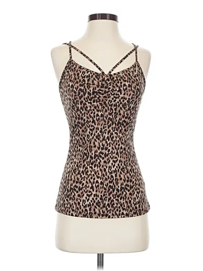 Pre-owned Boston Proper Tank Top Brown Halter Neckline Tops