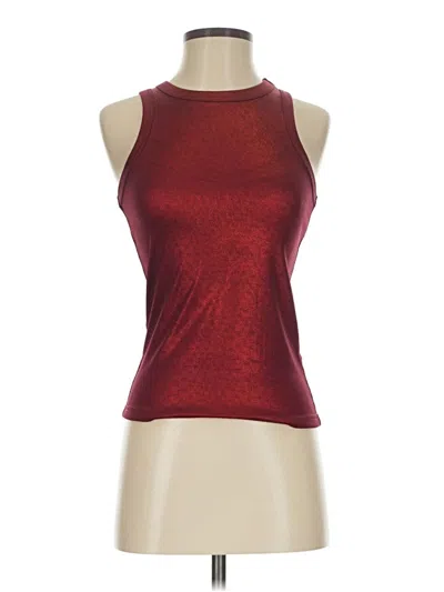 Pre-owned Boston Proper Tank Top Burgundy Halter Neckline Tops