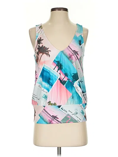 Pre-owned Boston Proper Tank Top Pink Halter Neckline Tops