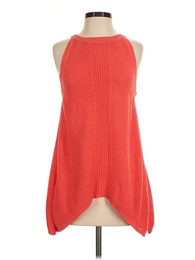 Pre-owned Boston Proper Tank Top Red Halter Neckline Tops