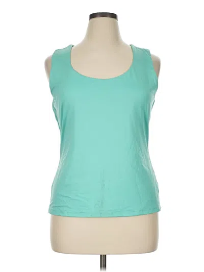 Pre-owned Boston Proper Tank Top Teal Halter Neckline Tops