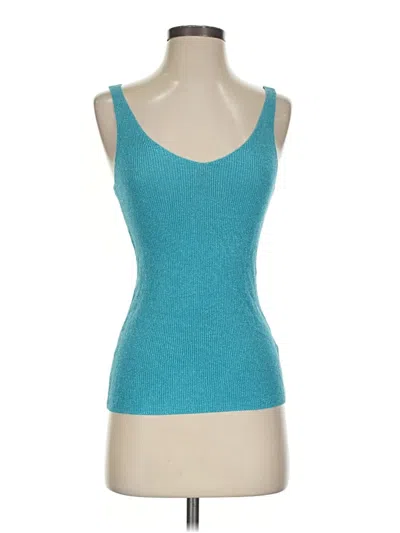 Pre-owned Boston Proper Tank Top Teal Strapless Neckline Tops