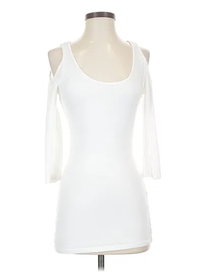 Pre-owned Boston Proper Tank Top White Cold Shoulder Neckline Tops