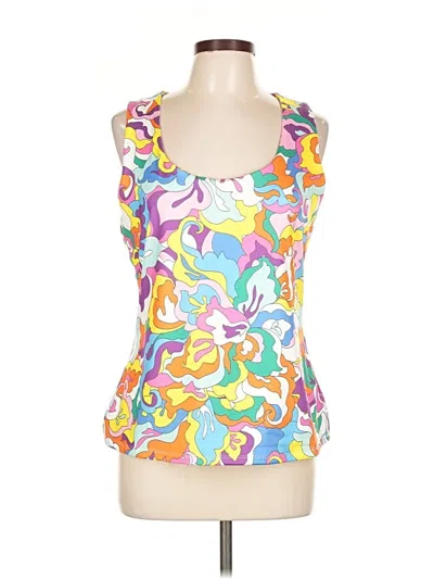 Pre-owned Boston Proper Tank Top Yellow Halter Neckline Tops