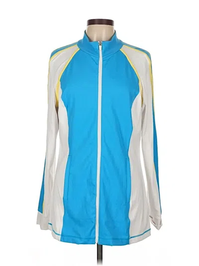 Pre-owned Boston Proper Track Jacket In Blue