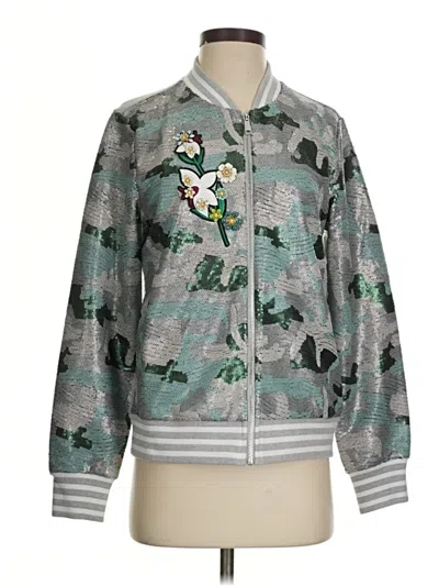 Pre-owned Boston Proper Track Jacket In Gray