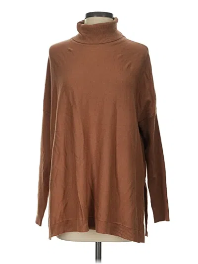Pre-owned Boston Proper Turtleneck Sweater In Brown