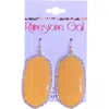 Bosuk Enamel Rhinestone Drop Earrings In Mustard
