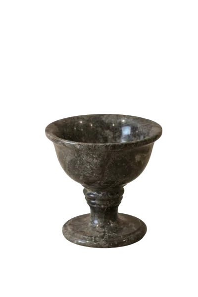 Botanical Boys Black Marble Chalice Bowl