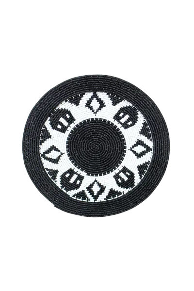 Botanical Boys Black / White Zulu Telephone Wire Plate -  Twenty Six Three In Multi