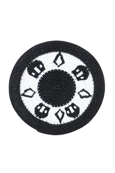 Botanical Boys Black / White Zulu Telephone Wire Plate -  Twenty Six Two In Multi
