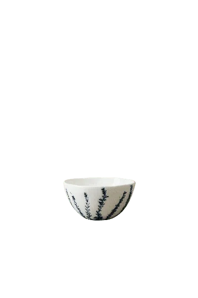 Botanical Boys Blue / White Cobalt Blue Fynbos Bowl - One