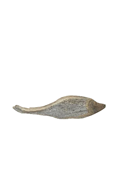 Botanical Boys Brown Driftwood Hand Carved Fish - Fifteen Four