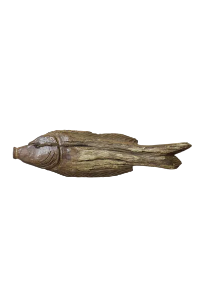 Botanical Boys Brown Driftwood Hand Carved Fish - One One Six Eleven