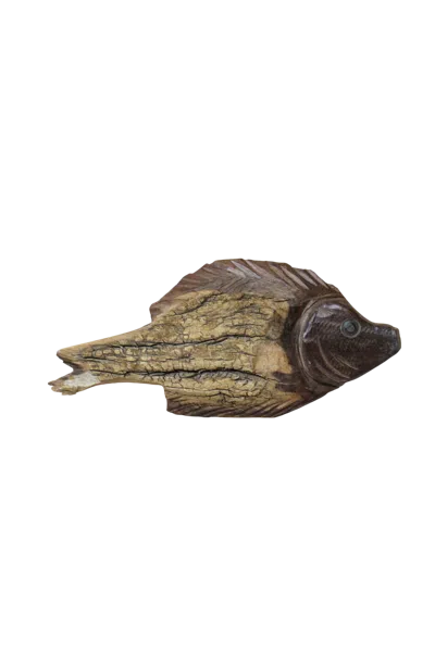 Botanical Boys Brown Driftwood Hand Carved Fish - One One Six Sixteen