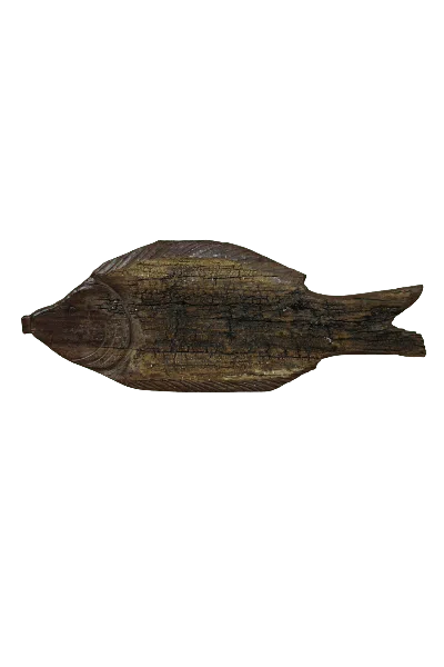 Botanical Boys Brown Driftwood Hand Carved Fish - One One Six Three