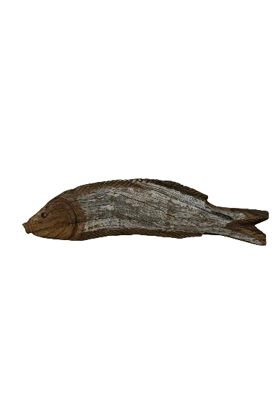 Botanical Boys Brown Driftwood Hand Carved Fish - One One Six Two
