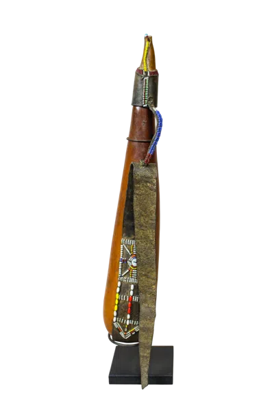 Botanical Boys Brown Vintage Beaded Maasai Calabash - Fifty Two Four