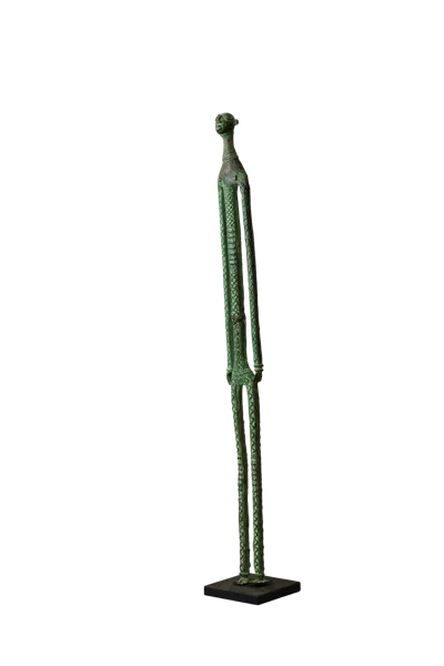 Botanical Boys Green Benin Bronze Sculpture - Two Three