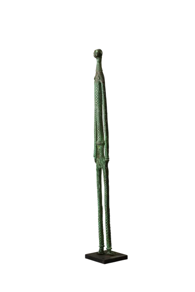 Botanical Boys Green Benin Bronze Sculpture - Two Two