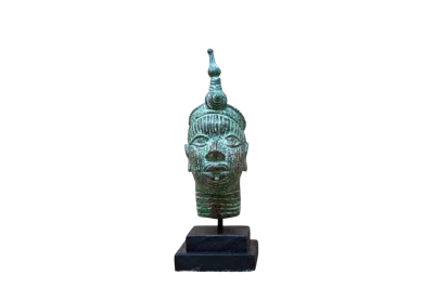 Botanical Boys Green Bronze Head Sculpture  - Thirty Seven Six