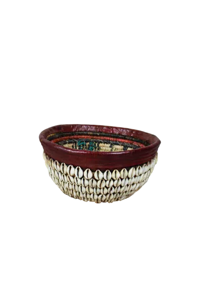 Botanical Boys Green / Brown / Red Vintage Hausa Bowl - One Five In Multi