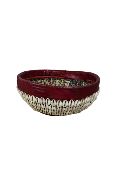 Botanical Boys Green / Brown / Red Vintage Hausa Bowl - One Seven In Multi