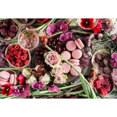 Botanical Boys Green / Pink / Red Placemats - Pink Champagne In Multi