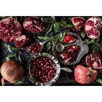 Botanical Boys Green / Red Place Mats - Pomegranate In Baking Tray