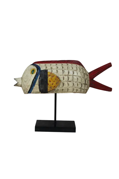 Botanical Boys Mali Bozo Puppet Fish White - One Seven Five Five In Green