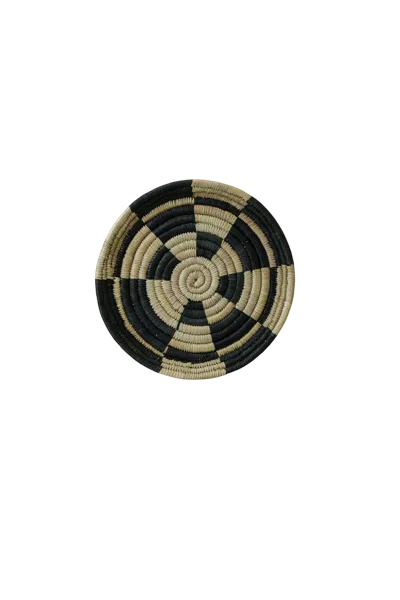 Botanical Boys Neutrals / Black Malawi Wall Basket Small - Four