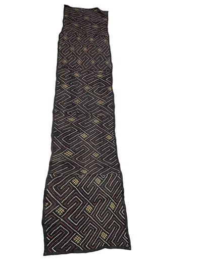 Botanical Boys Neutrals / Black Vintage Kuba Cloth - Eighty Six One