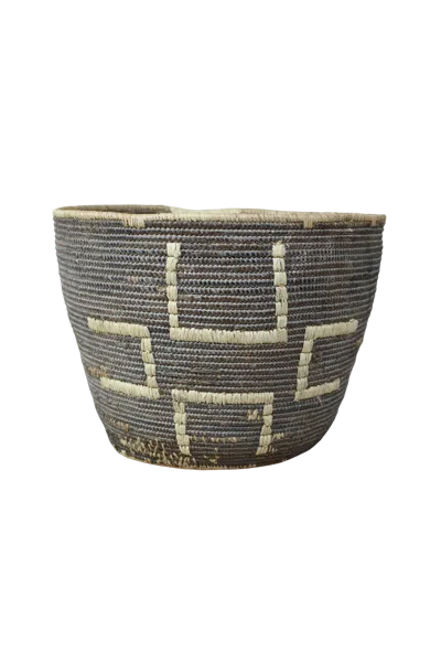 Botanical Boys Neutrals / Brown Vintage Tutsi Basket - Rwanda - One Zero Six Four