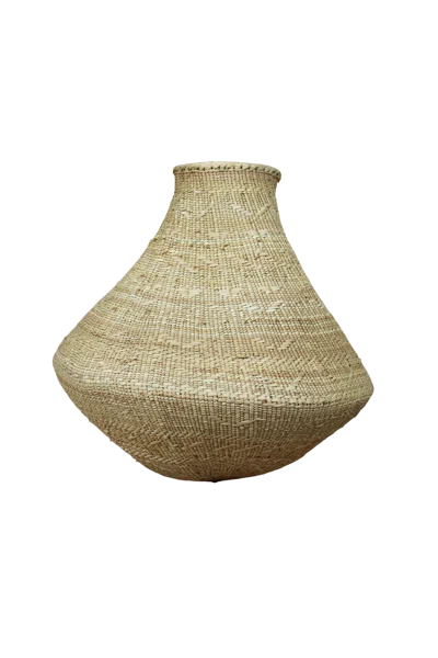 Botanical Boys Neutrals Garlic Gourd Woven Basket - Eighteen Four