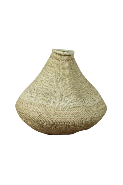 Botanical Boys Neutrals Garlic Gourd Woven Basket - Eighteen Three