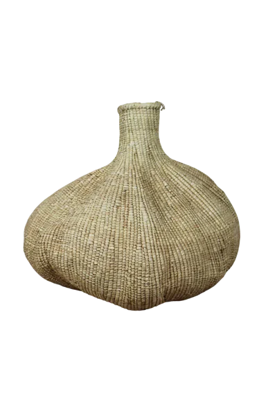 Botanical Boys Neutrals Garlic Gourd Woven Basket - Eighteen Twelfth