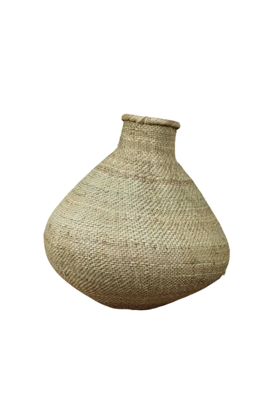 Botanical Boys Neutrals Garlic Gourd Woven Basket - Zimbabwe - Eighteen One