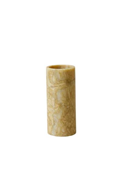 Botanical Boys Neutrals Golden Honey Onyx Candleholder In Multi