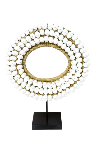 Botanical Boys Neutrals / White Handmade White Shell Necklace Twenty Six Three