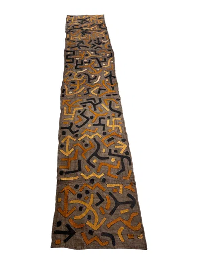Botanical Boys Orange / Black / Brown Old Kuba Cloth - Tr Eighty Six One In Multi