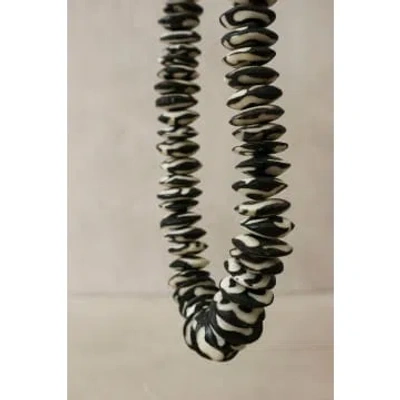 Botanicalboysuk Kenya Beads Necklace In Black