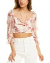 Botanik Studio Cropped Top In Beige