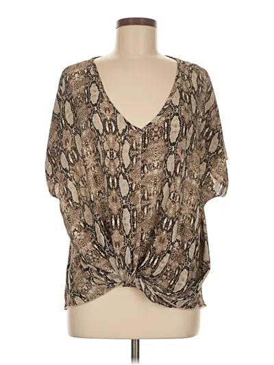 Pre-owned Botanique Short Sleeve Blouse In Brown
