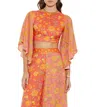 Boteh Alvita Backless Bodice Top In Melon In Multi
