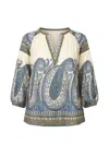 Boteh Arcadia Paisley Smock Blouse In Multi
