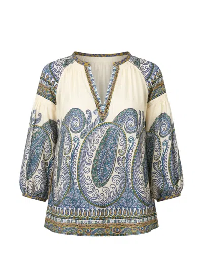 Boteh Arcadia Paisley Smock Blouse In Multi