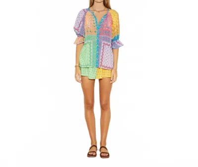 Boteh Bon Bon Silk Blouse In Mosaic In Multi