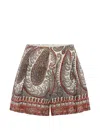Boteh Cassia Paisley-print Shorts In Brown
