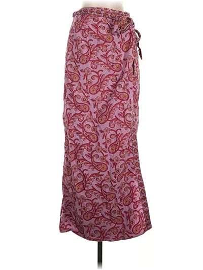 Pre-owned Boteh Casual Skirt In Burgundy
