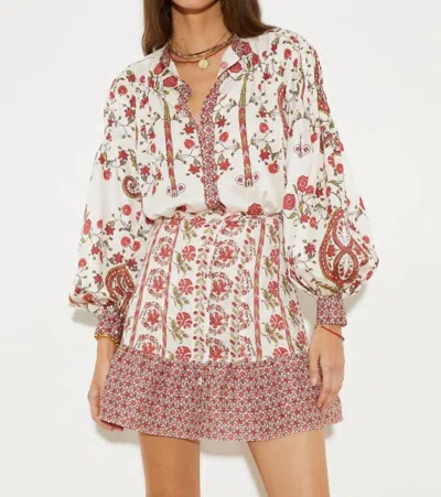 BOTEH CERES LONG SLEEVE SMOCK SHIRT IN GARDENIA